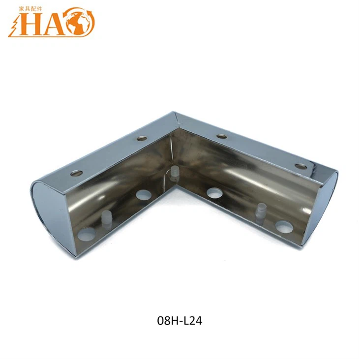 L formos plieninė baldų kojelė Metalinė chromo kojelė, skirta sofos spintelės lovai